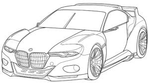 BMW boyama sayfası,  coloring page, Havalı BMW 1, 