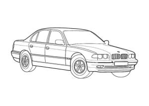 BMW boyama sayfası,  coloring page, Klasik BMW arabası, 