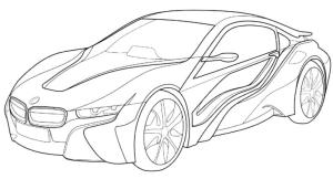 BMW boyama sayfası,  coloring page, Zarif BMW, 