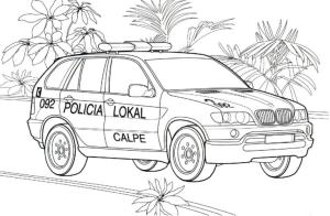 BMW boyama sayfası,  coloring page, Polis BMW X5, 