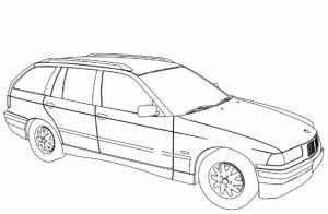 BMW boyama sayfası,  coloring page, BMW vagonu, 