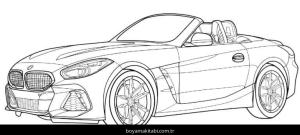 BMW boyama sayfası – boyama çalışması, yaratıcılığı geliştirir