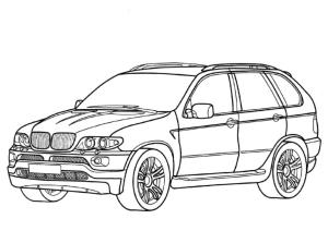 BMW boyama sayfası,  coloring page, BMW X5 önden görünüm, 