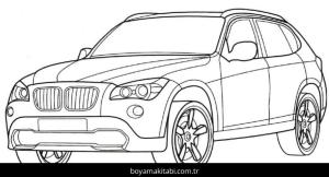 BMW boyama sayfası – renkli çizimler, okul öncesi