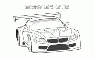 BMW boyama sayfası,  coloring page, BMW Z4 GT3, 