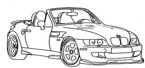 BMW boyama sayfası,  coloring page, Kompakt Cabrio BMW, 