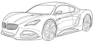 BMW boyama sayfası,  coloring page, Spor gövdeli BMW, 