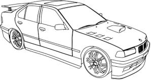 BMW boyama sayfası,  coloring page, Ayarlanmış BMW, 