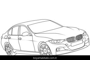 BMW boyama sayfası – çocuk aktivitesi, PDF indir