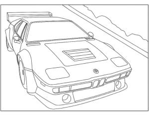 BMW boyama sayfası,  coloring page, BMW yarış arabası, 