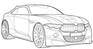 BMW boyama sayfası,  coloring page, Kötü görünümlü BMW, 