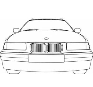 BMW boyama sayfası,  coloring page, BMW arabanın önü boyama oyunu, 