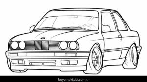 BMW boyama sayfası – yaratıcılık, eğlenceli etkinlik