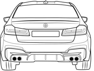 BMW boyama sayfası,  coloring page, BMW’nin arkası, 