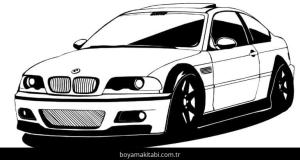 BMW boyama sayfası – boyama çalışması, yaratıcılığı geliştirir