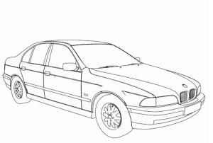 BMW boyama sayfası,  coloring page, BMW Sedan, 