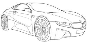 BMW boyama sayfası,  coloring page, Büyük tekerlekli BMW 1, 