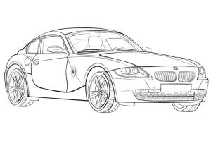 BMW boyama sayfası,  coloring page, Havalı BMW, 