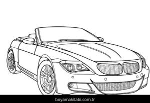 BMW boyama sayfası – el becerilerini geliştirir, boyama çalışması