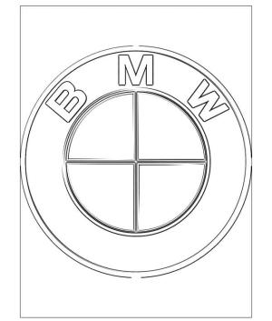 BMW boyama sayfası,  coloring page, BMW rozeti, 