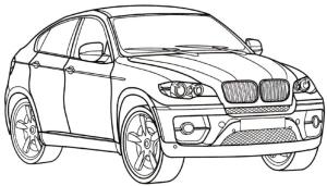 BMW boyama sayfası,  coloring page, Güzel BMW X6, 