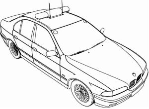 BMW boyama sayfası,  coloring page, Yanıp sönen ışıklı BMW, 