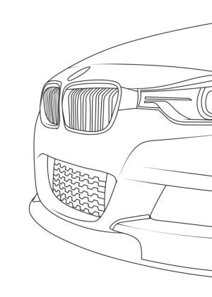 BMW boyama sayfası,  coloring page, BMW’yi renklendirmek için resim 1, 