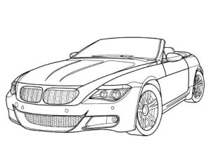 BMW boyama sayfası,  coloring page, Cabrio BMW kupası, 