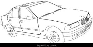 BMW boyama sayfası – PDF indir, sevimli karakter