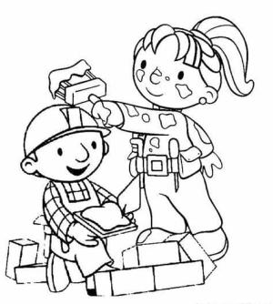 Bob Usta boyama sayfası,  coloring page, Çocuklar için Bob Ustası, 