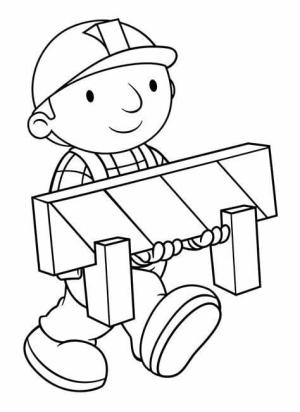 Bob Usta boyama sayfası,  coloring page, Yazdırılabilir Bob Usta Anahat, 