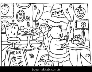 Bobbie Goods boyama sayfası – sevimli karakter, sanatsal çalışma