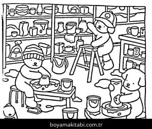 Bobbie Goods boyama sayfası – çizgi film temalı, basit çizim