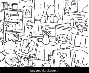 Bobbie Goods boyama sayfası – renkli çizimler, okul öncesi