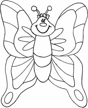 Böcek boyama sayfası,  coloring page, Okul Öncesi Çocuklar için Kelebek, 