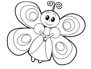 Böcek boyama sayfası,  coloring page, Peri Kelebek, 