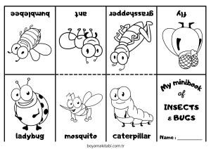 Böcek boyama sayfası – sevimli karakter, sanatsal çalışma