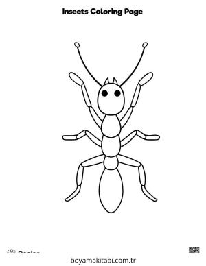 Böcek boyama sayfası – el becerilerini geliştirir, boyama çalışması