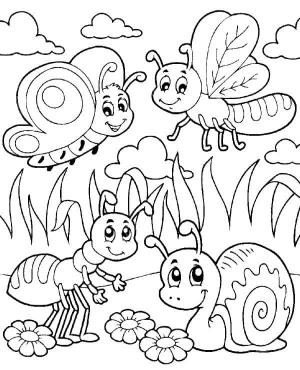 Böcekler boyama sayfası,  coloring page, Güzel Böcek, 