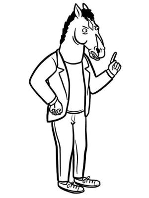 BoJack Süvari boyama sayfası,  coloring page, BoJack Süvari Kızgın, 