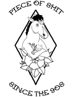 BoJack Süvari boyama sayfası,  coloring page, BoJack Süvari Dövmesi, 