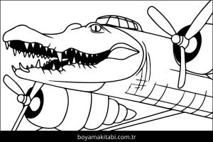 Bombardiro Crocodilo boyama sayfası – keyifli zaman, renkli çizimler