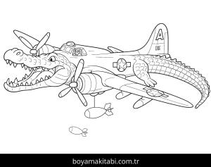 Bombardiro Crocodilo boyama sayfası – ücretsiz yazdır, boyama etkinliği