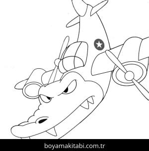 Bombardiro Crocodilo boyama sayfası – yaratıcılık, eğlenceli etkinlik