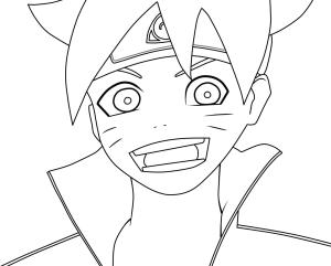 Boruto boyama sayfası,  coloring page, Boruto Yüzü, 