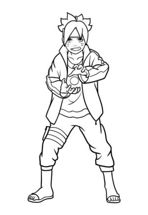 Boruto boyama sayfası,  coloring page, Rasengan ile Boruto, 