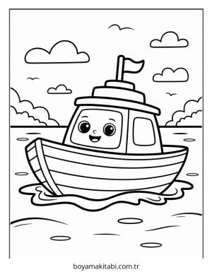 Bot boyama sayfası – sevimli karakter, sanatsal çalışma