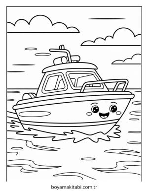 Bot boyama sayfası – çocuk aktivitesi, PDF indir