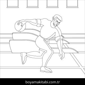 Bowling boyama sayfası – eğlenceli etkinlik, el becerilerini geliştirir