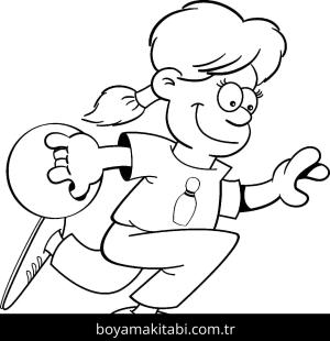 Bowling boyama sayfası – boyama çalışması, yaratıcılığı geliştirir